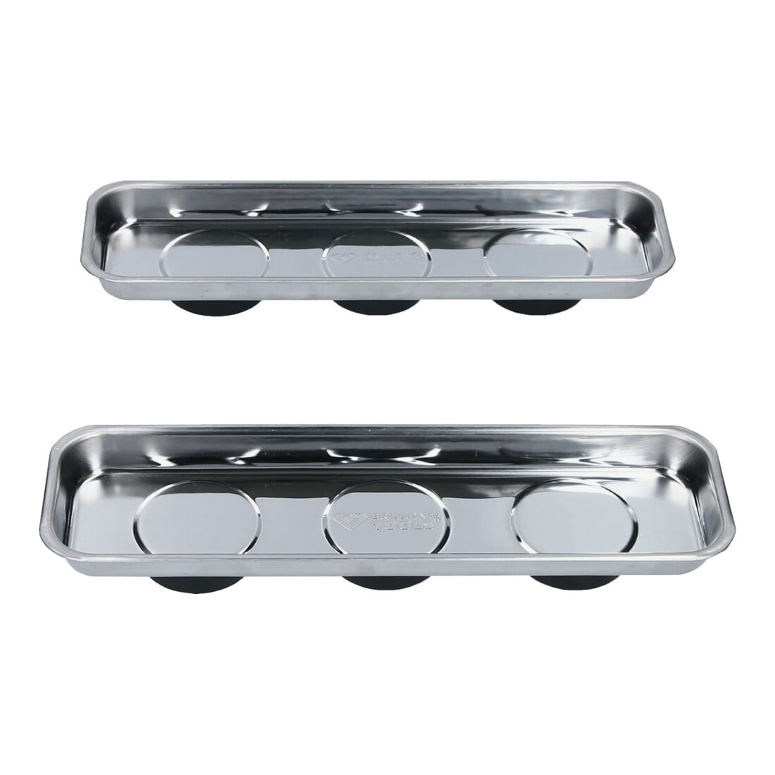 Brilliant Tools Magnetisches Tablett / Schale-Set aus Edelstahl 65 x 226 mm, 2-tlg