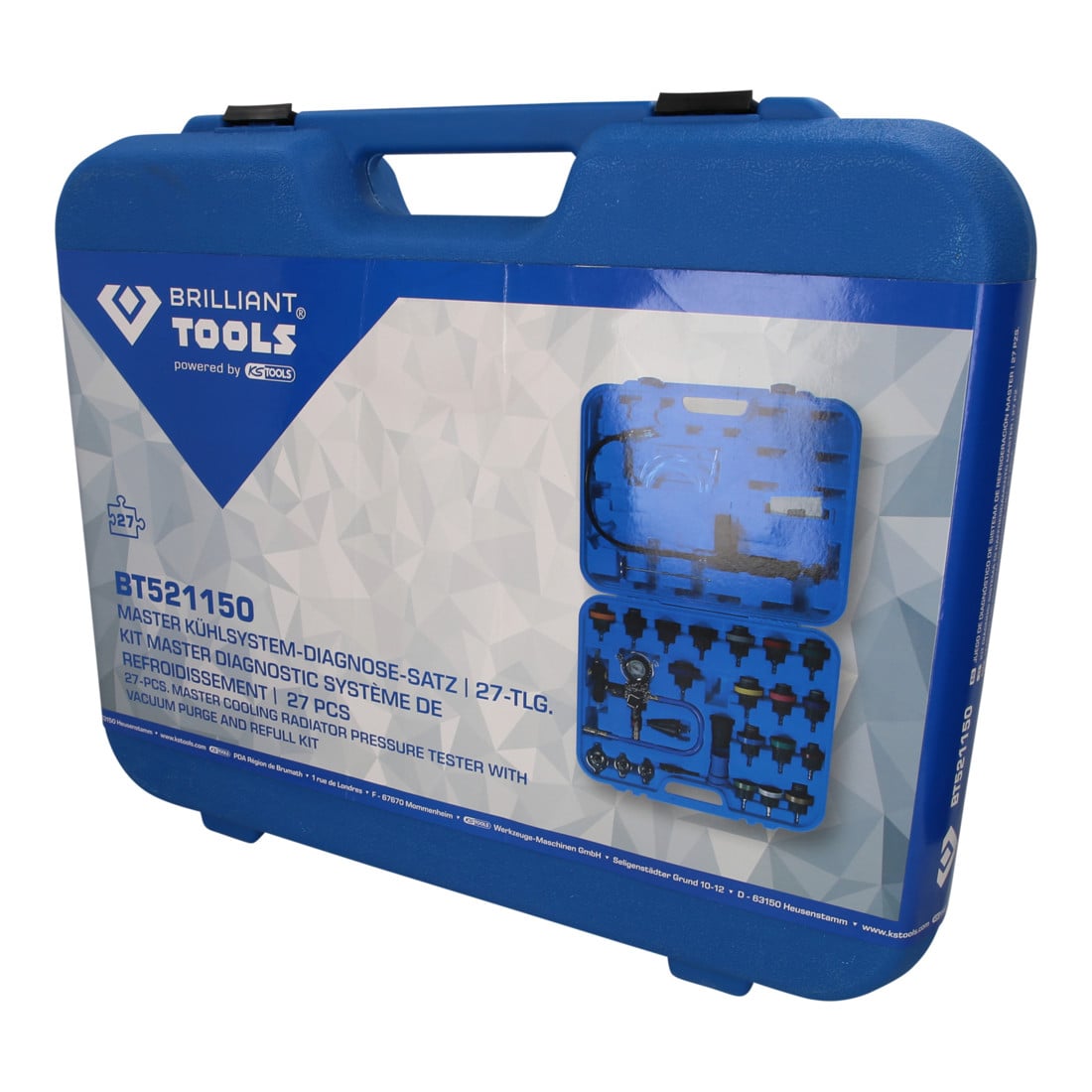 Brilliant Tools Master koelsysteemdiagnoseset, 28-dlg