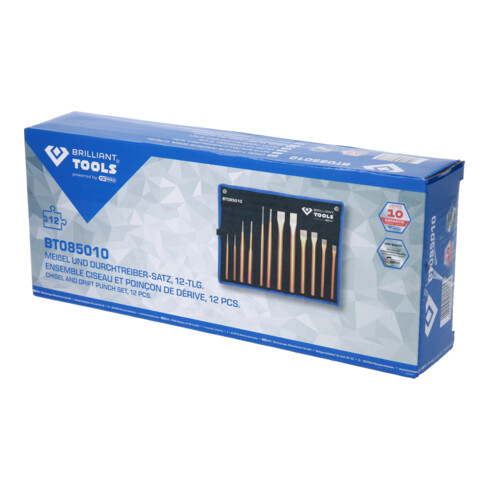 Brilliant Tools Meißel und Durchtreiber-Satz, 12-tlg