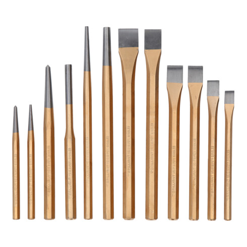 Brilliant Tools Meißel und Durchtreiber-Satz, 12-tlg