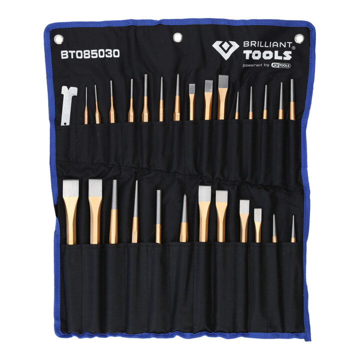 Brilliant Tools Meißel und Durchtreiber-Satz, 28-tlg