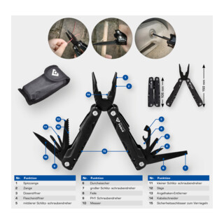 Brilliant Tools Mes en multifunctionele tang