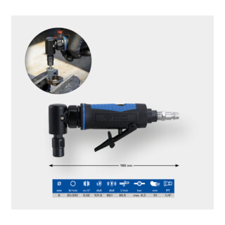 Brilliant Tools Meuleuse pneumatique droite, coudée