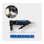 Brilliant Tools Meuleuse pneumatique droite, coudée