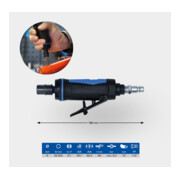 Brilliant Tools Mini Druckluft-Stabschleifer, gerade