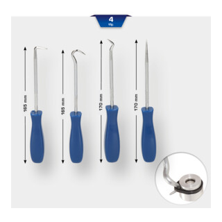 Brilliant Tools Naaldhaakset, 4-delig