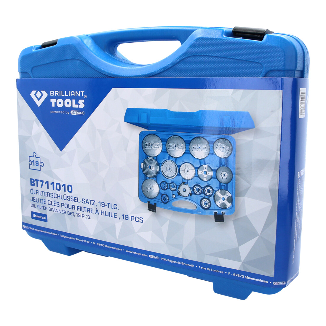 Brilliant Tools Ölfilterschlüssel-Satz, 19-tlg
