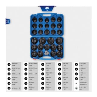 Brilliant Tools Oliefiltersleutelset, 30-dlg