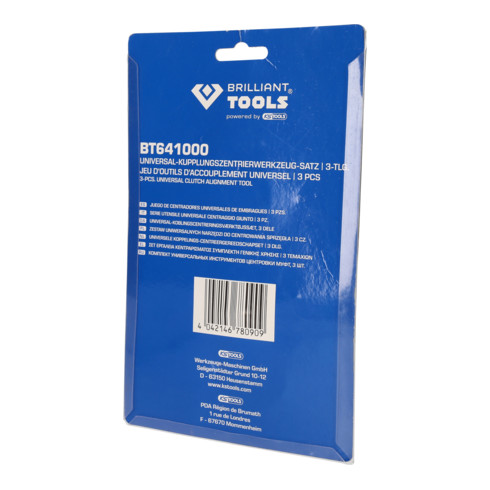 Brilliant Tools Outil de centrage d'embrayage universel, 3 pcs