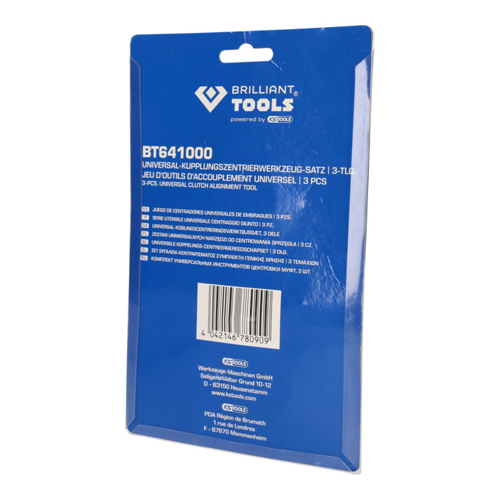 Brilliant Tools Outil de centrage d'embrayage universel, 3 pcs