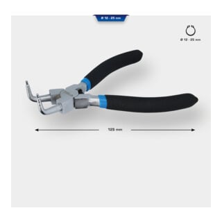 Brilliant Tools Pince à circlips extérieurs coudée, 125 mm