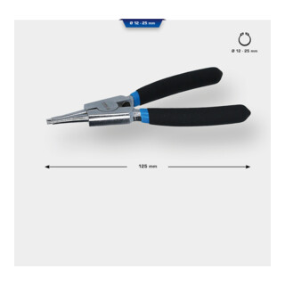 Brilliant Tools Pince à circlips pour anneaux extérieurs, droite, 125 mm