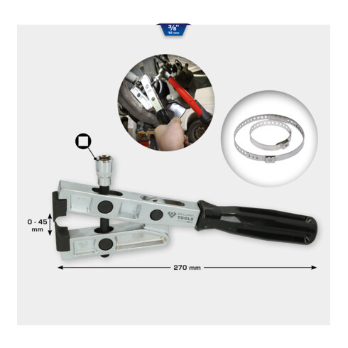 Brilliant Tools Pince de serrage pour colliers de soufflets de cardan, utilisation avec couple de serrage