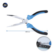 Brilliant Tools Pince plate ronde courbée, 150 mm