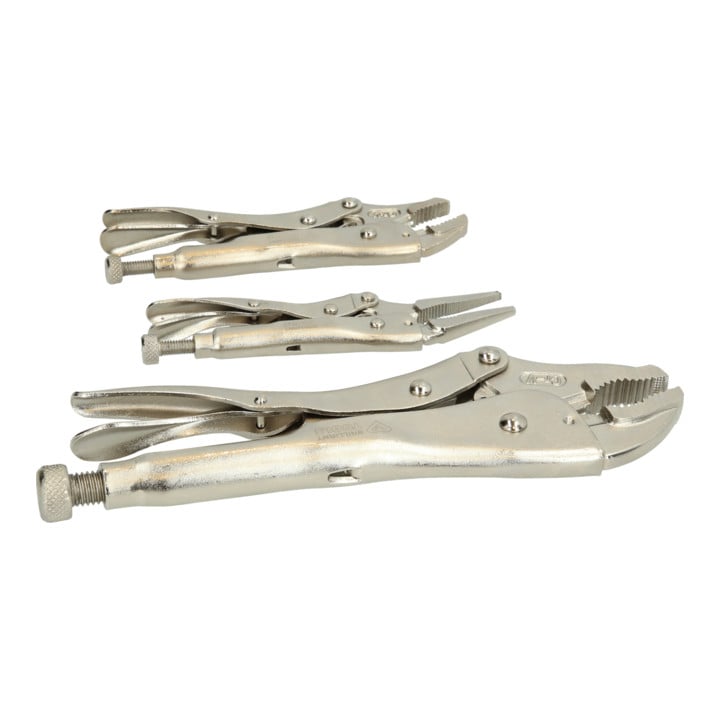 Brilliant Tools Pinces de verrouillage / Jeu de pinces étaux, 3 pcs