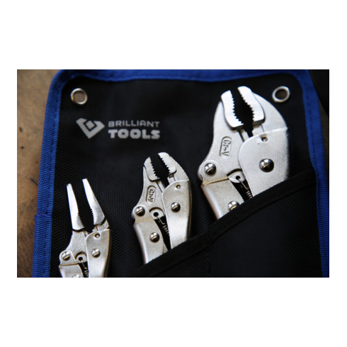 Brilliant Tools Pinces de verrouillage / Jeu de pinces étaux, 3 pcs