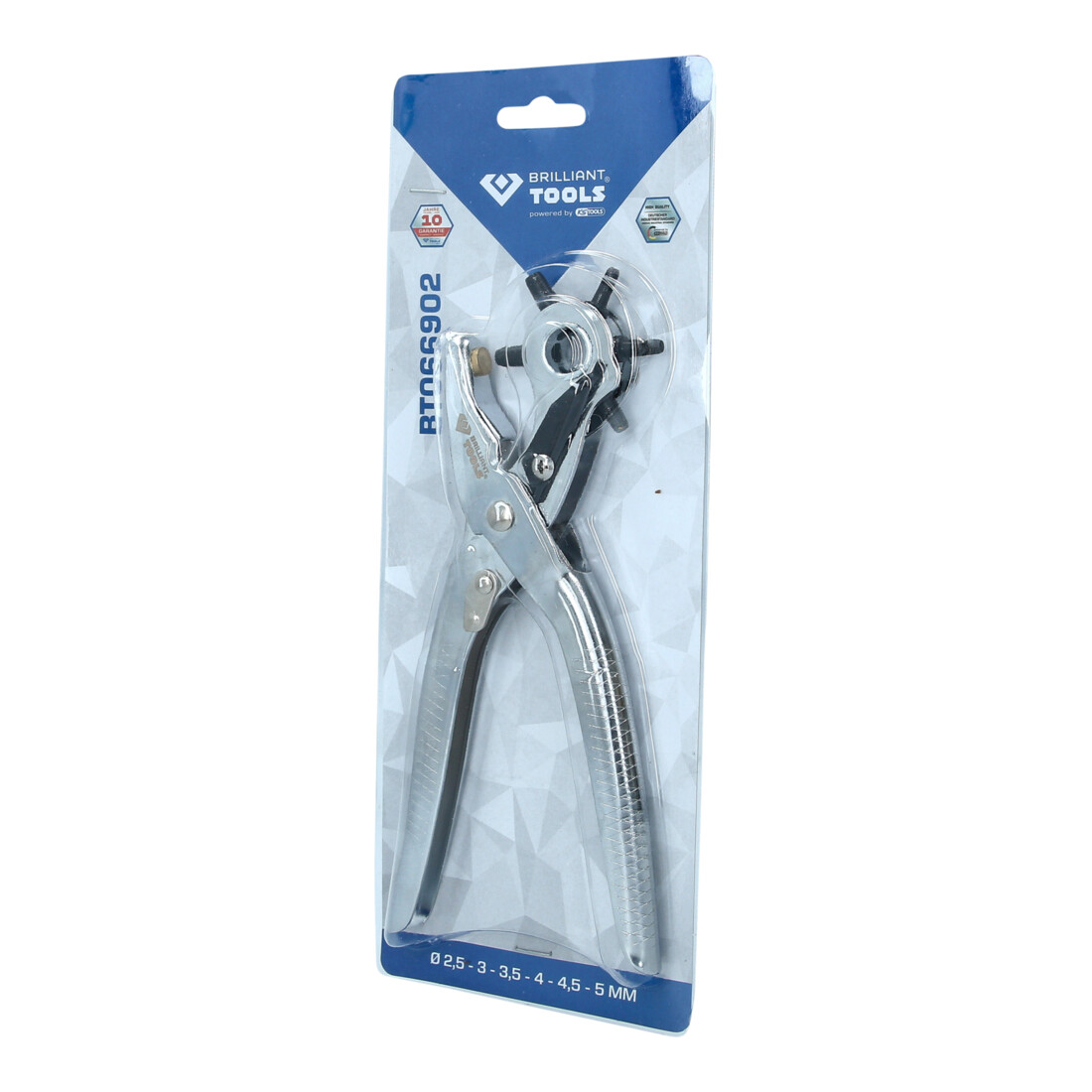 Brilliant Tools Pinza a fustella, Ø 2,5 - 3,0 - 3,5 - 4,0 - 4,5 - 5,0mm