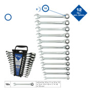 Brilliant Tools Ratelringsleutels, 12 dlg