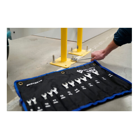 Brilliant Tools Ratelringsleutelset, omschakelbaar, 12-dlg, 8 - 19 mm