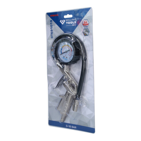 Brilliant Tools Reifenfüllmesser, 0-16 bar