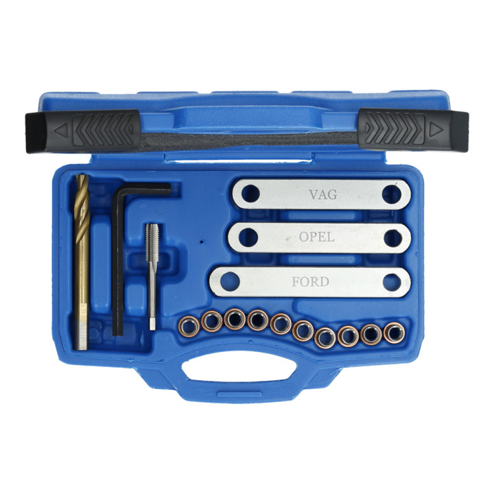 Brilliant Tools Reparatieset voor remschroefdraad, M9 x 1,25, 16-dlg