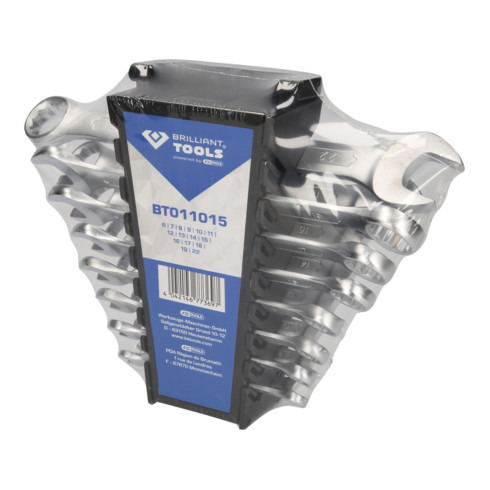 Brilliant Tools Ring-steeksleutelset, 15 dlg