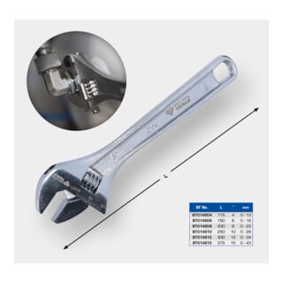 Brilliant Tools Rollgabelschlüssel 12 Zoll, 0 - 34 mm