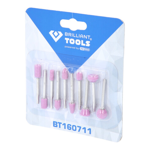 Brilliant Tools Schleifstift-Satz für Stiftschleifer, 10-tlg