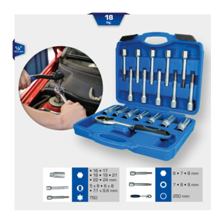 Brilliant Tools Schokdempergereedschapset, 18-dlg