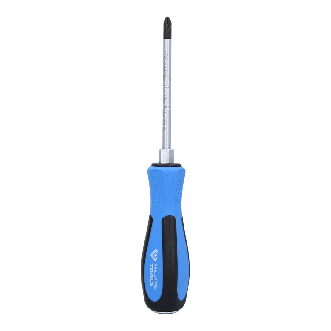 Brilliant Tools Schraubendreher Kreuzschlitz mit Schlagkappe, PH2 x 100 mm