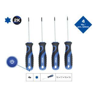 Brilliant Tools Schraubendreher-Satz, 4-tlg, TX-Profil