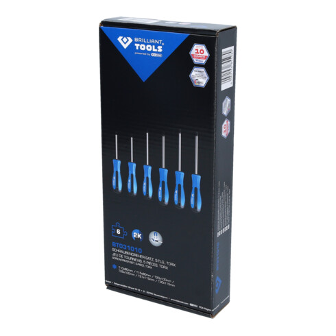 Brilliant Tools Schraubendreher-Satz, 6-tlg, TX-Profil