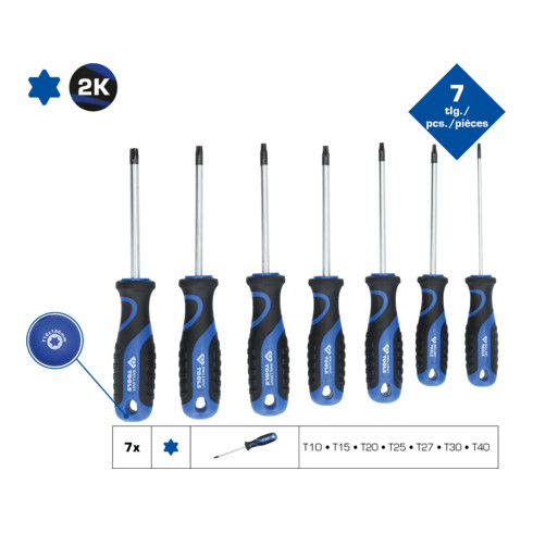 Brilliant Tools Schraubendreher-Satz, 7-tlg, TX-Profil