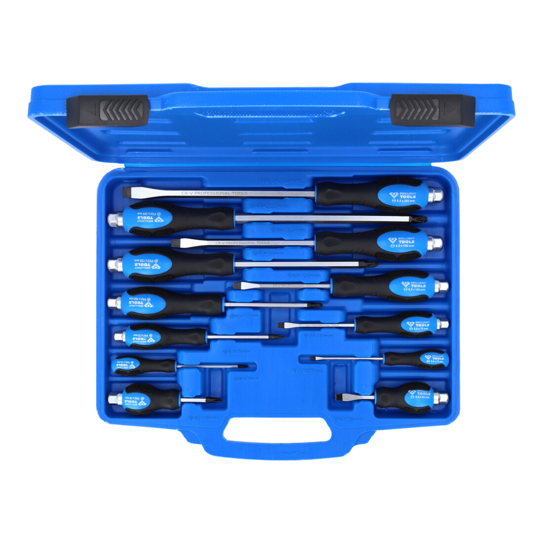 Brilliant Tools Schraubendreher-Satz mit Schlagkappe, 12-tlg