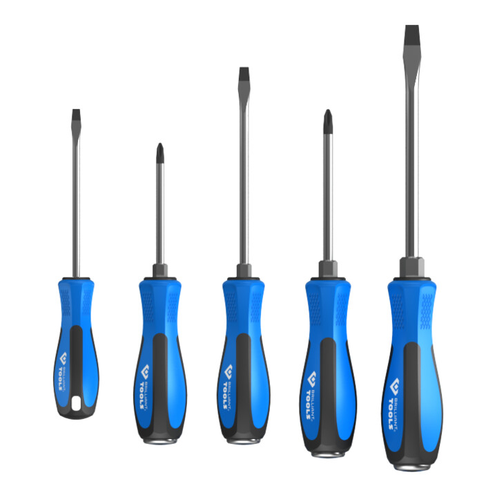 Brilliant Tools Schraubendreher-Satz mit Schlagkappe, 5-tlg