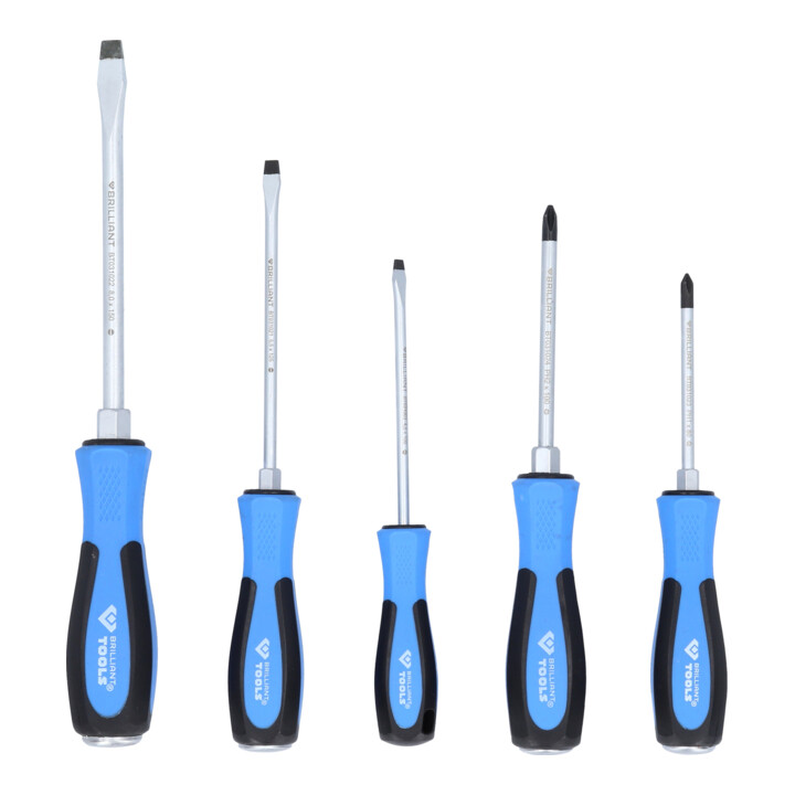Brilliant Tools Schraubendreher-Satz mit Schlagkappe, 5-tlg