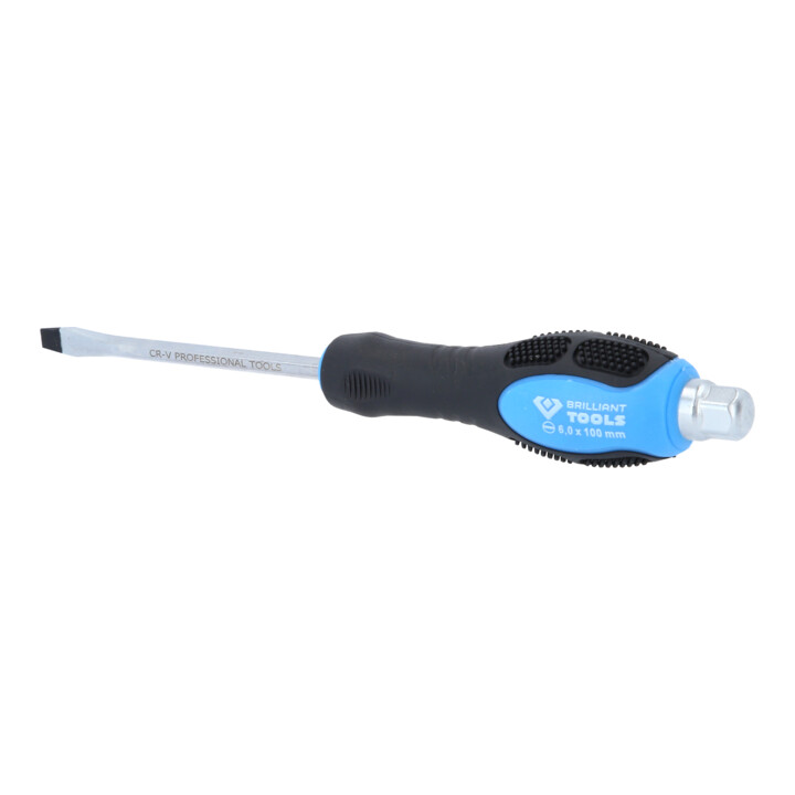 Brilliant Tools Schraubendreher Schlitz mit Schlagkappe, 6,0 mm