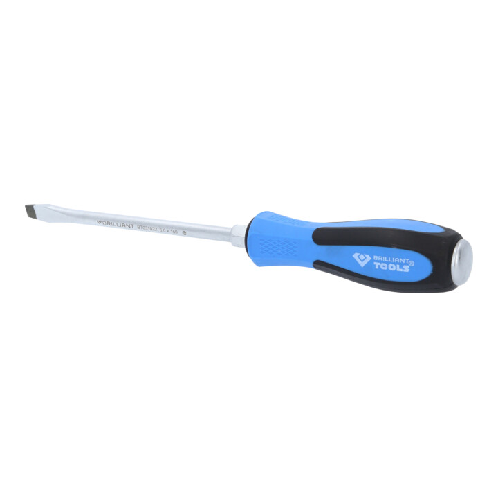 Brilliant Tools Schraubendreher Schlitz mit Schlagkappe, 8,0 x 150 mm