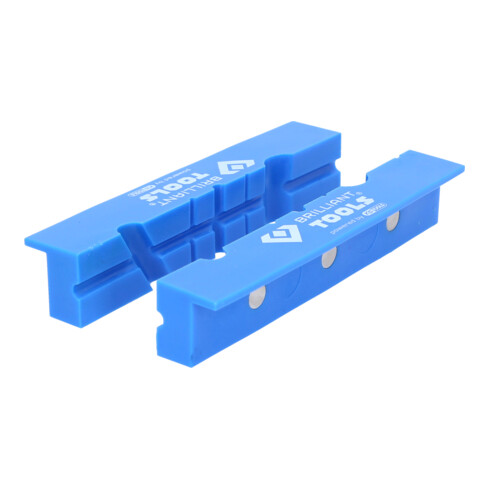 Brilliant Tools Schraubstock-Schonbacken mit Nuten, 2-tlg, Kunststoff