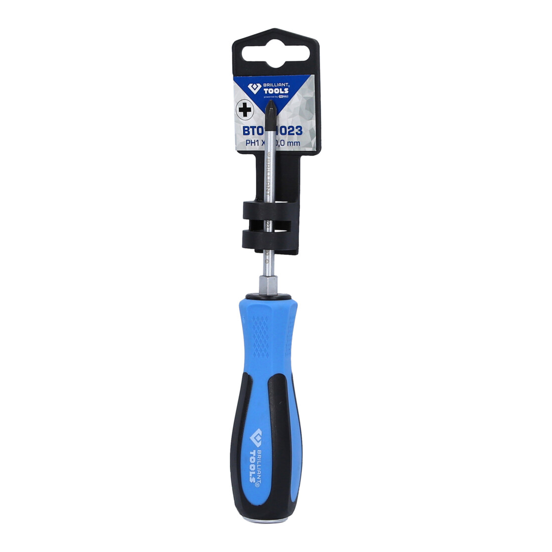 Brilliant Tools Schroevendraaier kruiskop met slagkap, PH1 x 80 mm