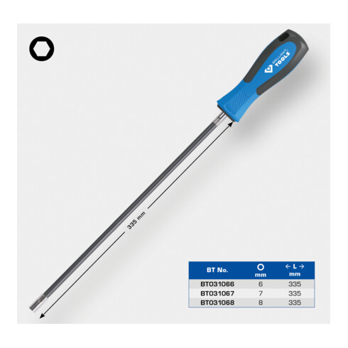 Brilliant Tools Schroevendraaier met steeksleutel 7,0 x 335 mm, flexibel