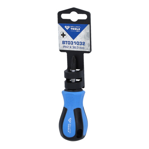 Brilliant Tools Schroevendraaier, PH Phillips, PH2 x 38 mm, korte uitvoering