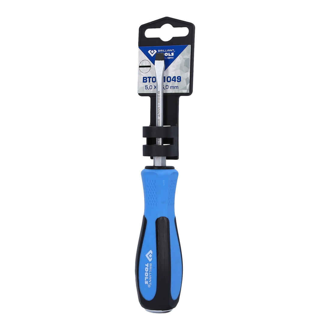 Brilliant Tools Schroevendraaier sleuf met klopkap, 5,0 x 75 mm