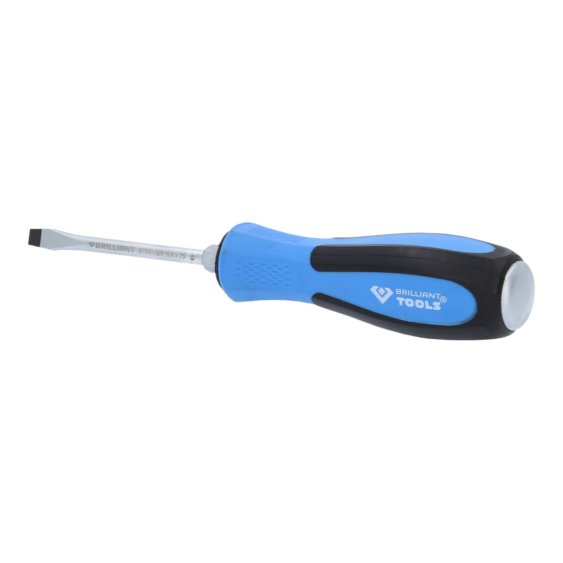 Brilliant Tools Schroevendraaier sleuf met klopkap, 5,0 x 75 mm