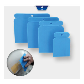 Brilliant Tools Serie di spatole giapponesi, plastica, 4pz.