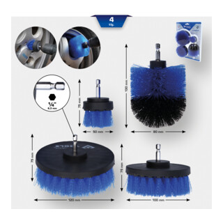 Brilliant Tools Serie di spazzole con attacco per trapano