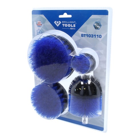Brilliant Tools Serie di spazzole con attacco per trapano