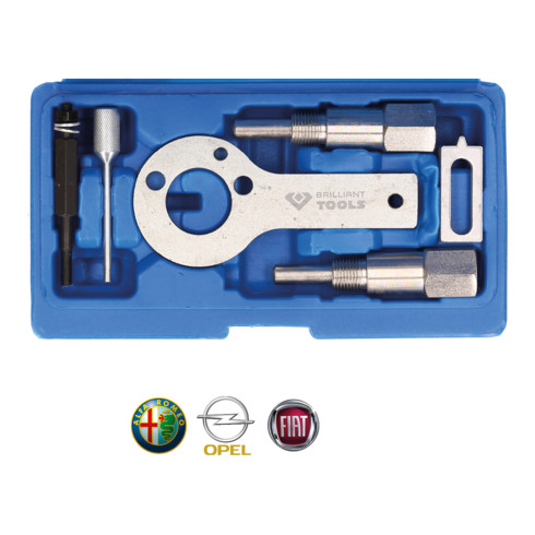 Brilliant Tools Serie di utensili di regolazione del motore per Fiat, Opel, Alfa 1.9, 2.4 16V Diesel