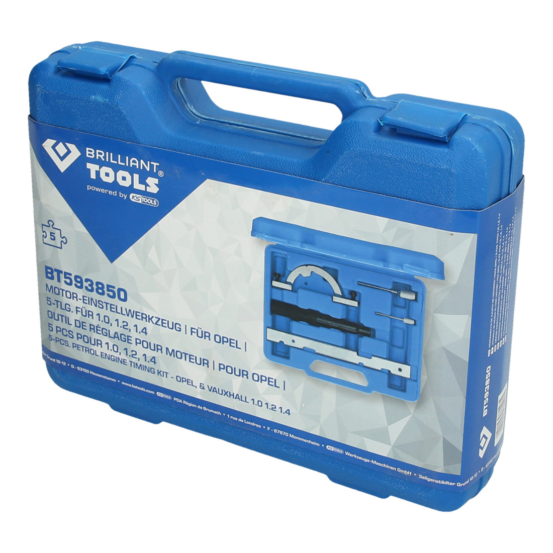 Brilliant Tools Serie di utensili di regolazione del motore per Opel 1.0, 1.2, 1.4