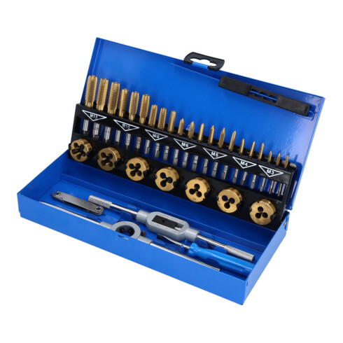 Brilliant Tools Serie di utensili per filettare TiN, 32pz.